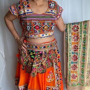 Indian Lehenga Garba Choli Colorful Traditional
